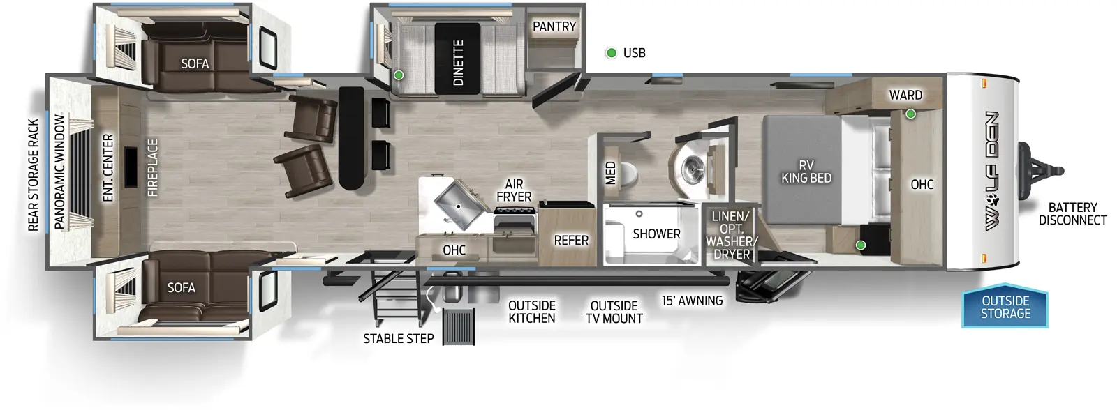 Wolf Den 306MM Floorplan